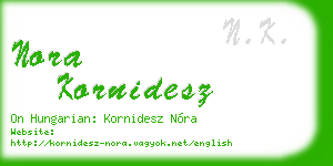 nora kornidesz business card